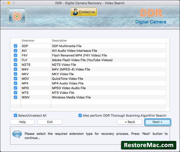 Mac Restore for Digital Camera